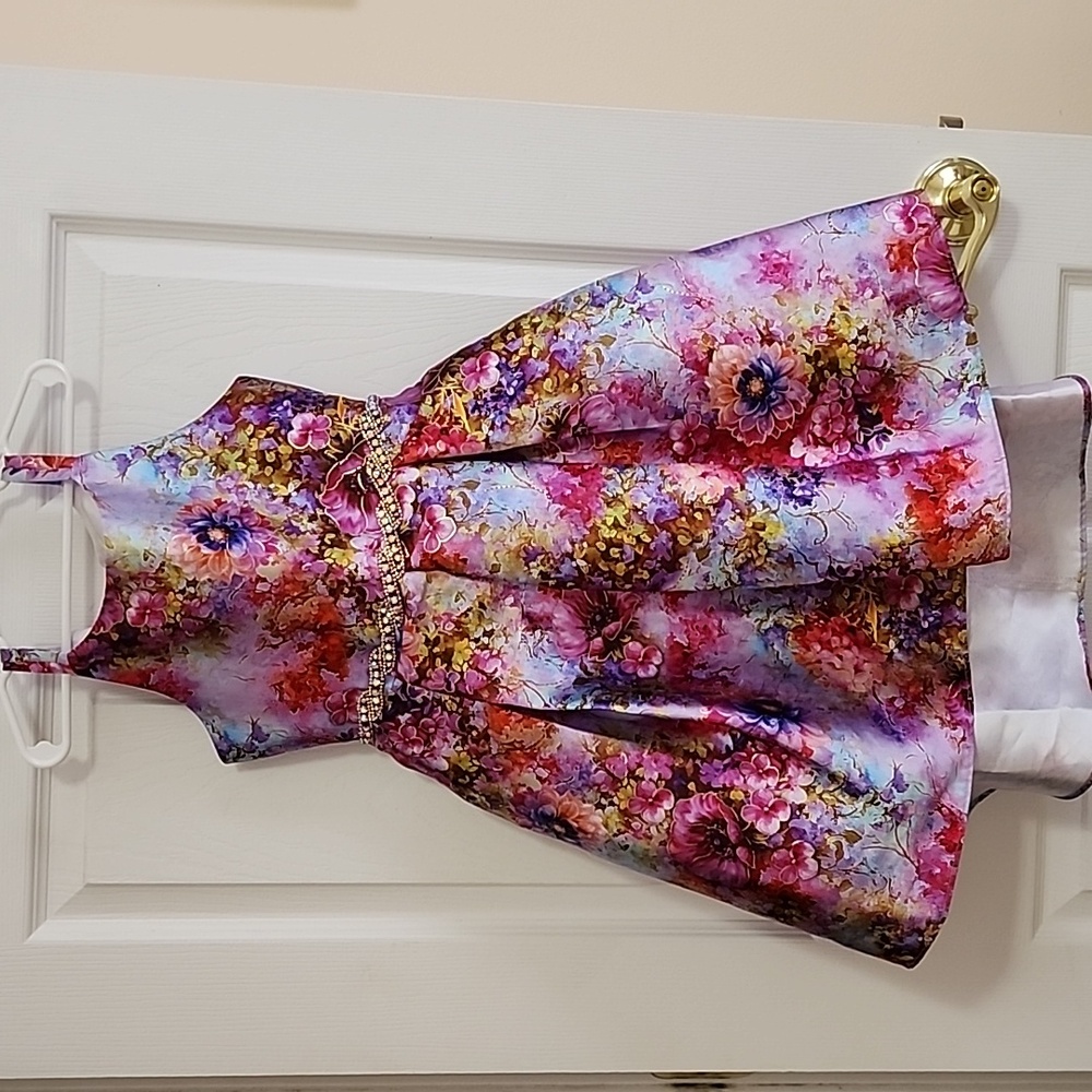 Rare Editions floral watercolor dress